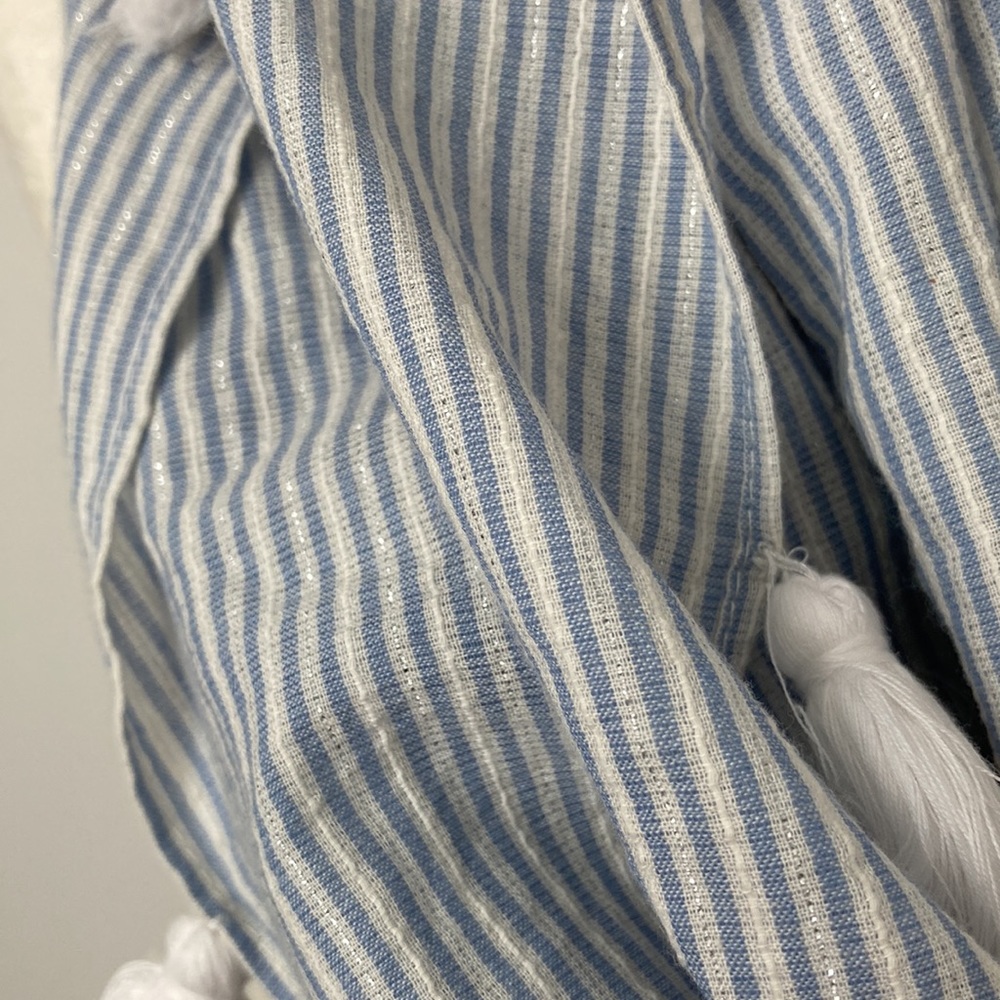 Tommy Bahama Striped Yarn Dye Lurex Infinity Scarf - Picture 5 of 6